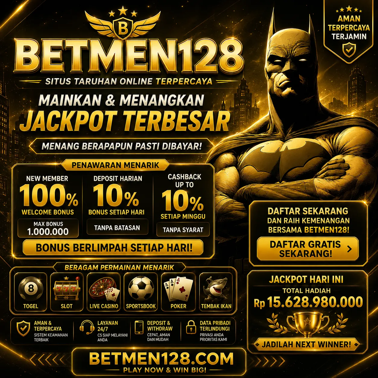 BETMEN128 Banner